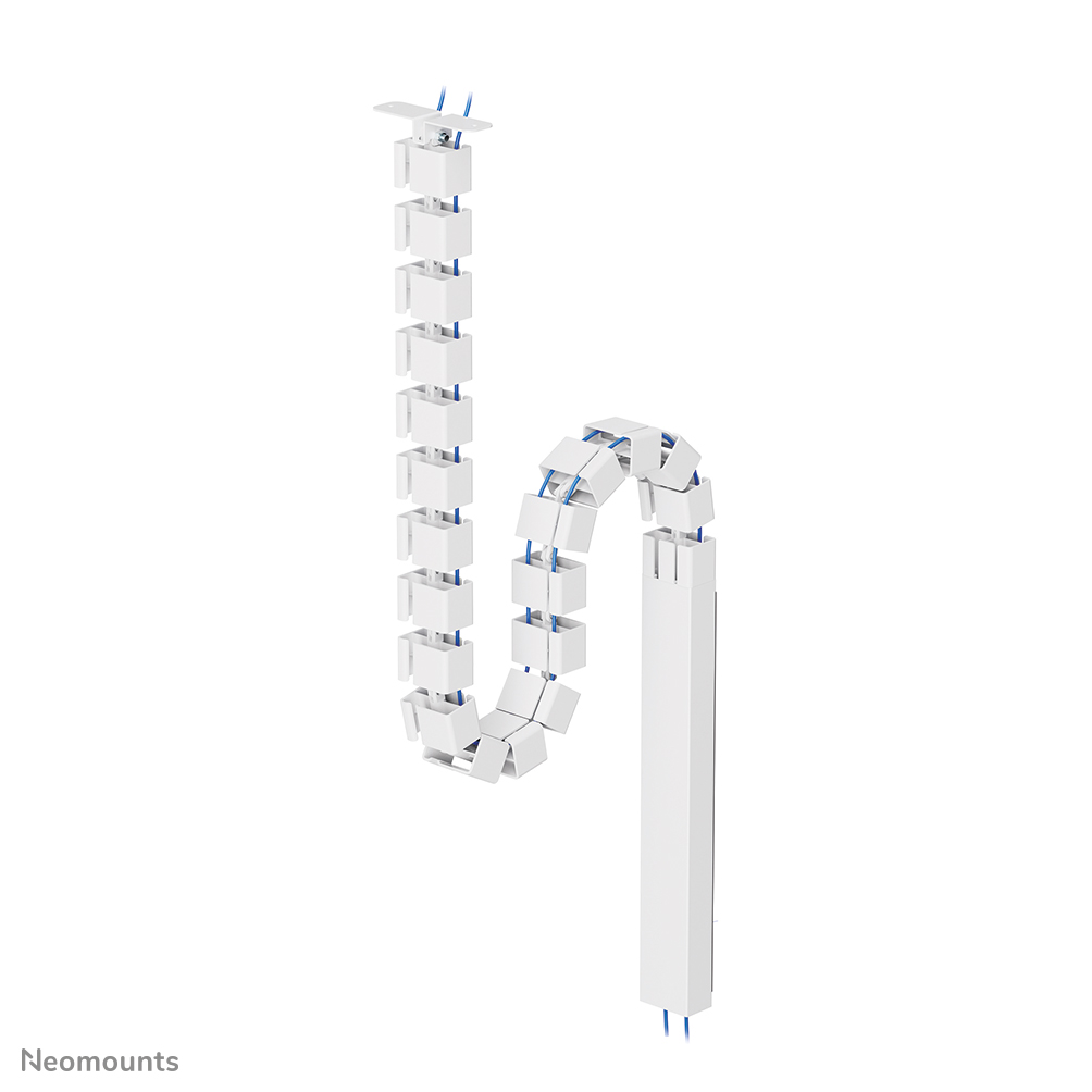 Neomounts ADS06-133WH Colonne vertébrale - vertèbres modulaires - fixation à vis - chemin de câbles magnétique - universel - blanc