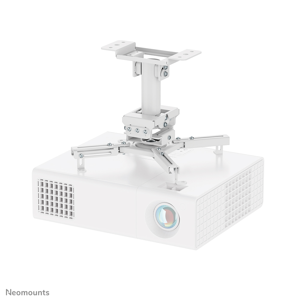 Neomounts CL25-530WH1 Support de plafond pour vidéoprojecteur - max 45 kg - h25.5 cm - Modèle à installation facile - orientable - blanc