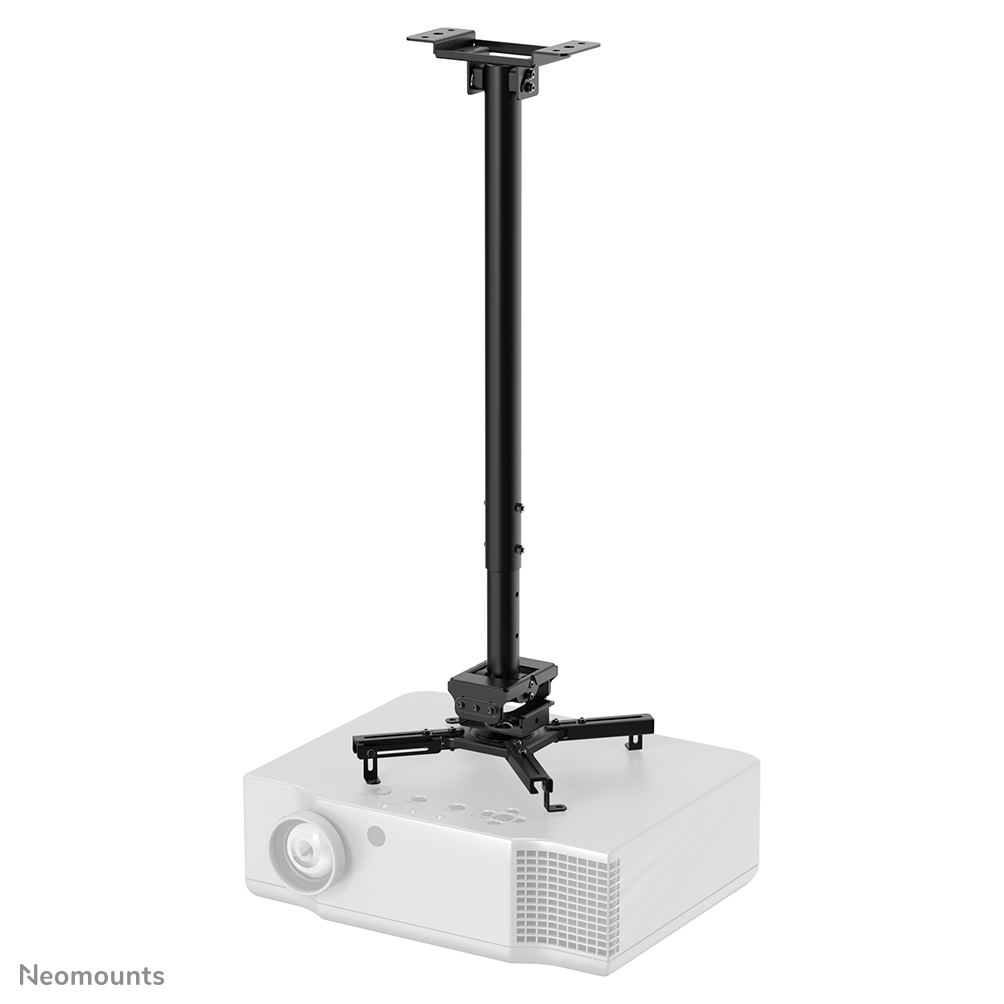 Neomounts CL25-550BL1 Support de plafond pour vidéoprojecteur - max 35 kg - h 74.5-114.5 cm - Modèle à installation facile - orientable - noir