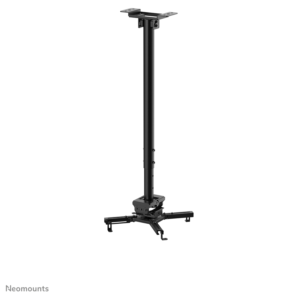 Neomounts CL25-550BL1 Support de plafond pour vidéoprojecteur - max 35 kg - h 74.5-114.5 cm - Modèle à installation facile - orientable - noir