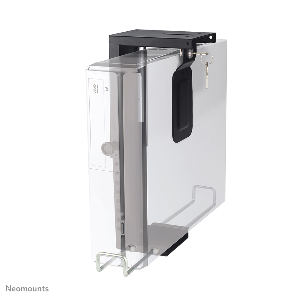 Neomounts CPU-D075BLACK/LK Support pour ordinateur/PC - max 10 kg - verrouillable (cadenas inclus) - h20-36 cm - l5-10 cm - universel - noir