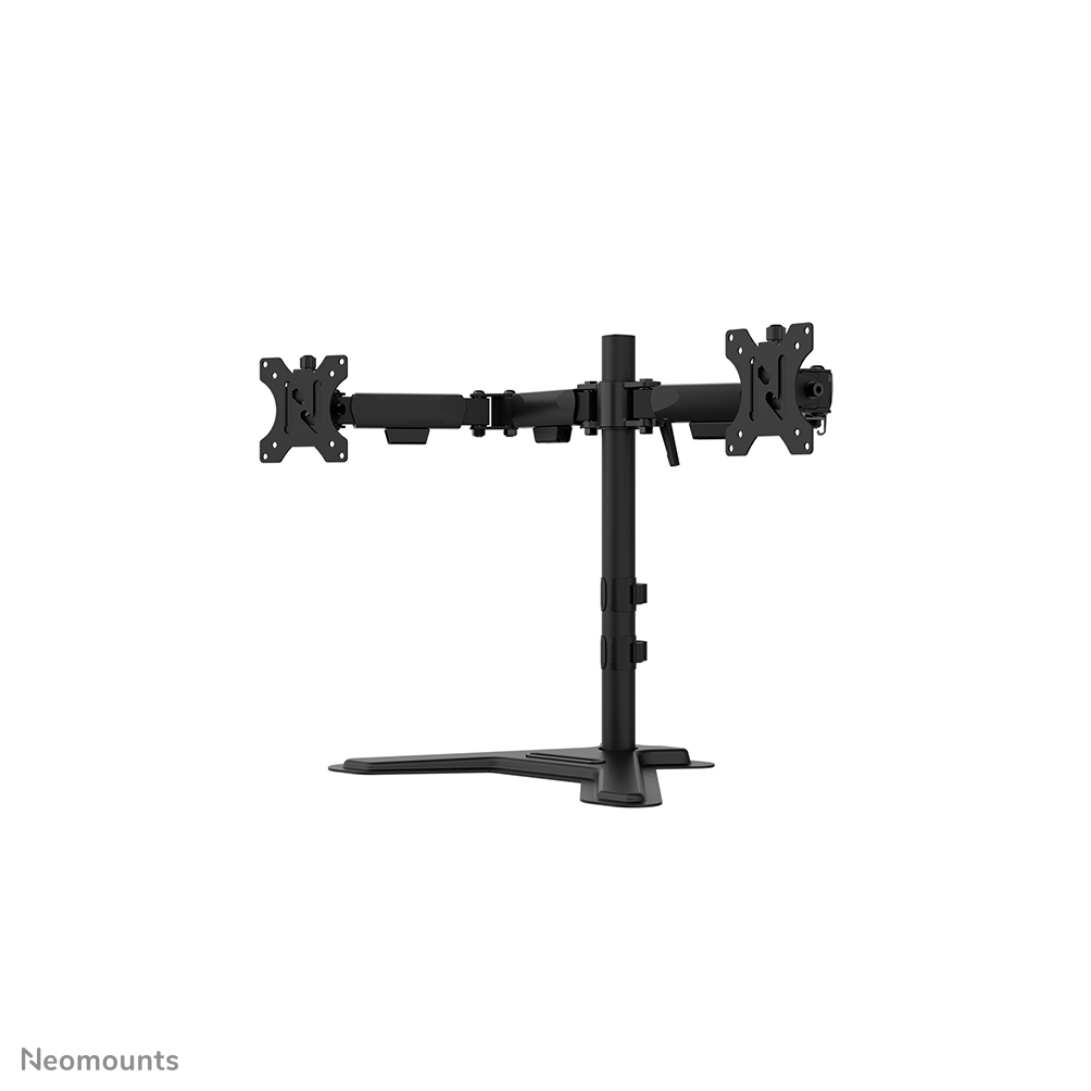 Neomounts DS45-600BL2 Support de moniteur double - 10-32" - 0-6 kg | 13,2 lbs (2x) -  inclinable à 90° -  rotatif à 360° - pivotant à 180° - VESA 75x75 - butée à 180° - Noir