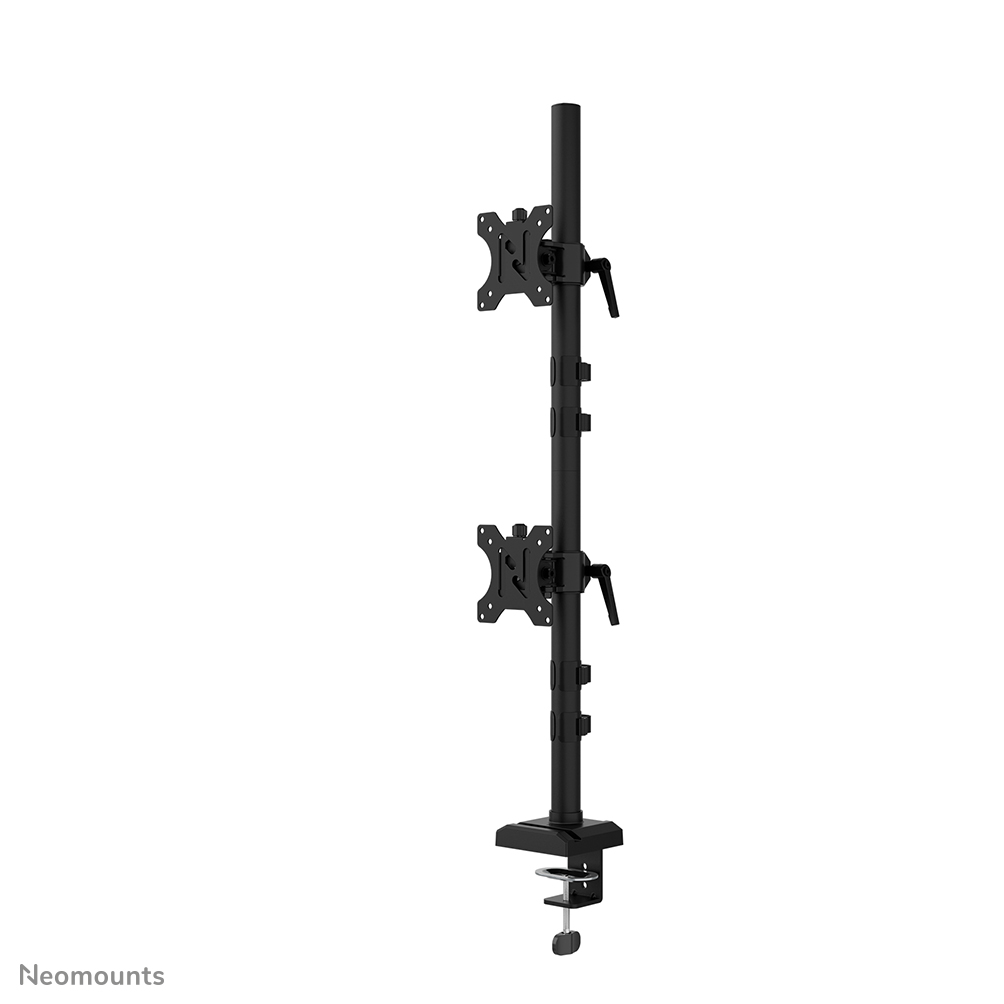 Neomounts DS60-600BL2V Bras de moniteur double -  10-32" -  0-9 kg | 19,8 lbs (2x) - inclinable à 90° - rotatif à 360° - pivotant à 160° - VESA 75x75 - Noir
