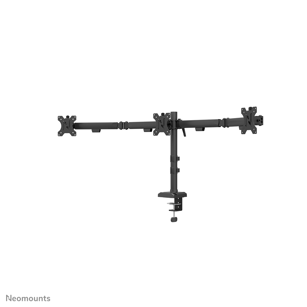 Neomounts NERO DS60-600BL3 Support à fixer pour écran triple 10-27" - 0-6 kg/écran - Quickfix - arrêt 180° - emballage 100 % sans plastique - noir