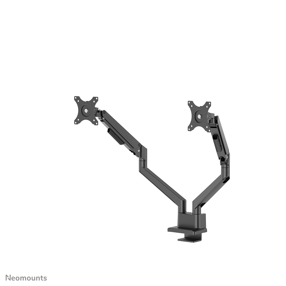 Neomounts NEXT Slim DS70-250BL2 Support à fixer pour écran double 17-32" - 1-9 kg/écran (incurvé 8 kg/écran)- ressort à gaz - arrêt 180° - Topfix - Modèle à installation facile - emballage 100 % sans plastique - noir
