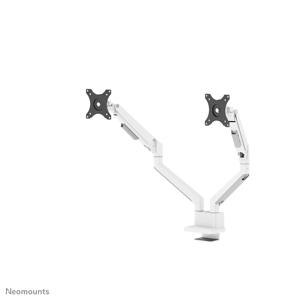 Neomounts NEXT Slim DS70-250WH2 Support à fixer pour écran double 17-32" - 1-9 kg/écran (incurvé 8 kg/écran) - ressort à gaz - arrêt 180° - Topfix - Modèle à installation facile - emballage 100 % sans plastique - blanc