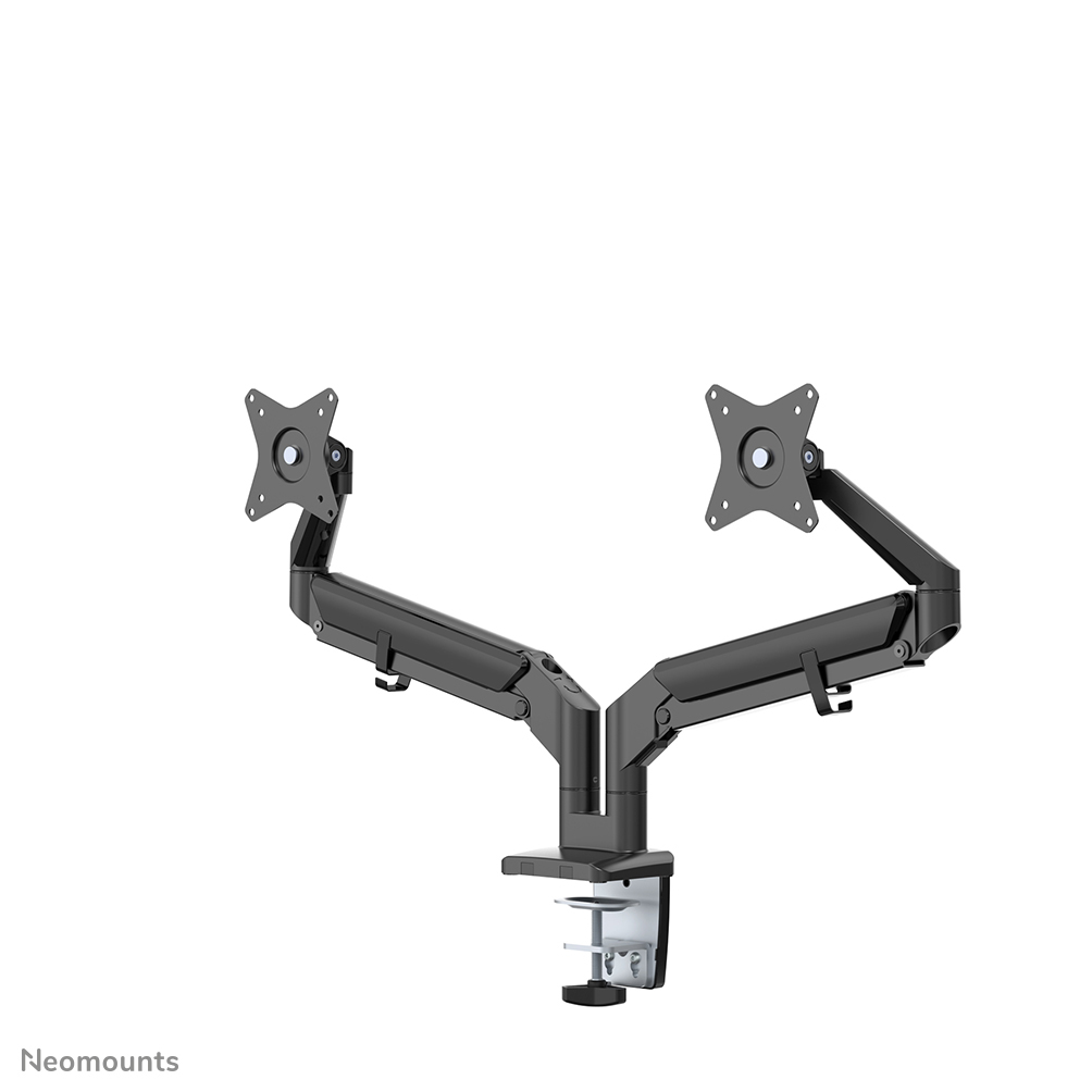 Neomounts DS70-810BL2 Support à fixer pour écran double 17-32" - 1-9 kg/écran - ressort à gaz - arrêt 180° - modèle T-Rex peu encombrant - noir