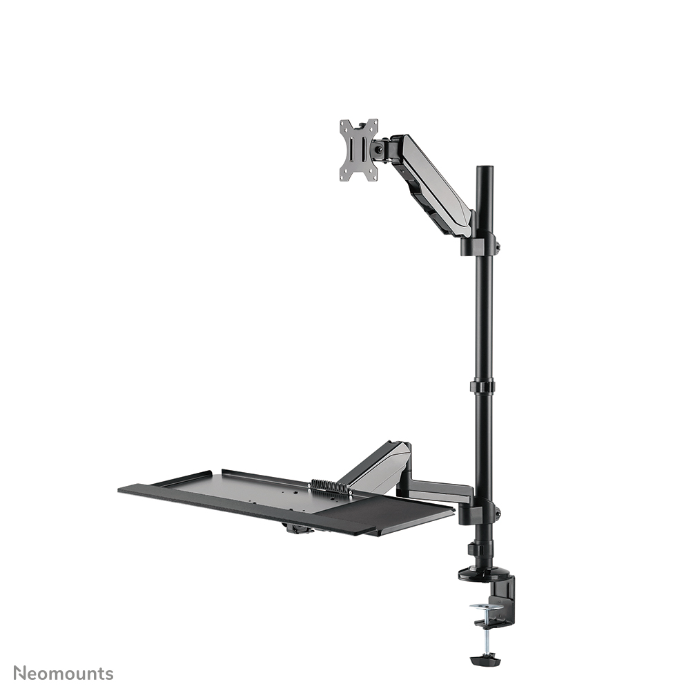 Neomounts DS90-325BL1 Station de travail assis-debout pour bureau 1 écran 17-32" - 1-9 kg (incurvé 6 kg) - ressort à gaz - noir