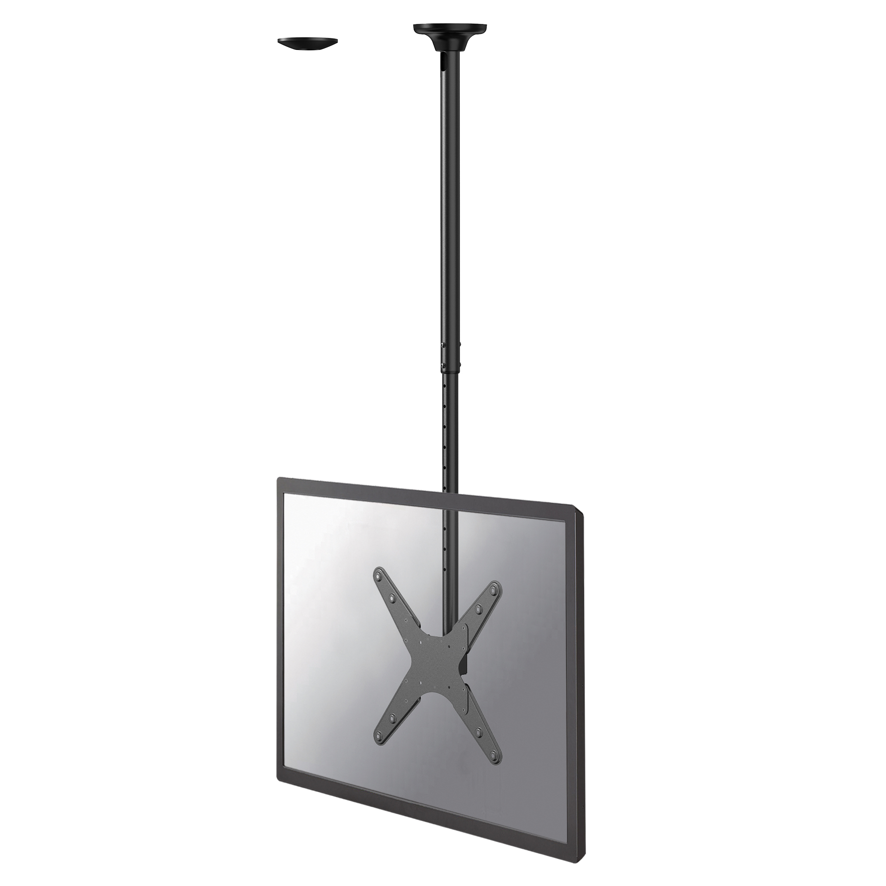 Neomounts FPMA-C340BLACK Support de plafond pour 1 écran 32-75" - max 50 kg - VESA 100x100-400x400 - h106-156 cm - noir