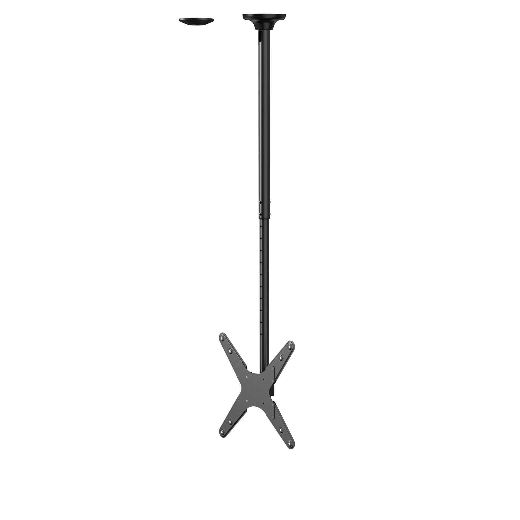 Neomounts FPMA-C340BLACK Support de plafond pour 1 écran 32-75" - max 50 kg - VESA 100x100-400x400 - h106-156 cm - noir