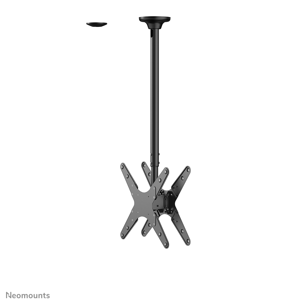 Neomounts FPMA-C340DBLACK Support de plafond pour 2 écrans 32-75" - max 50 kg/écran - VESA 100x100-400x400 - h106-156 cm - noir