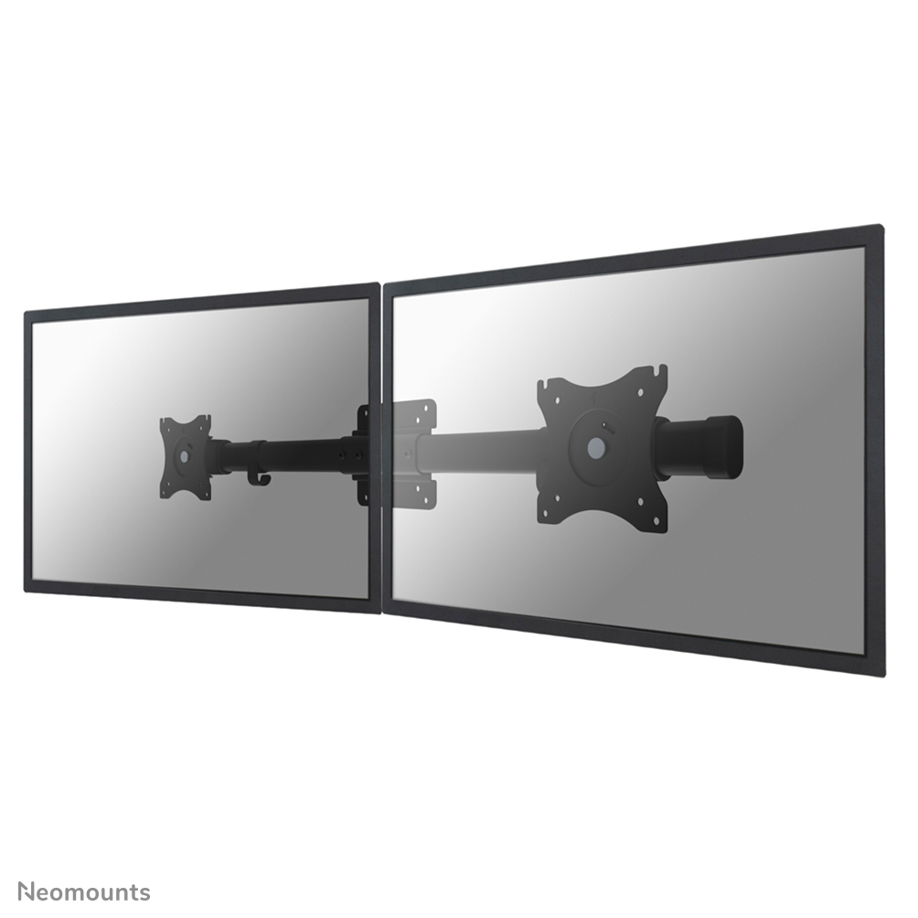 Neomounts FPMA-CB100BLACK Adaptateur pour double écrans avec barre transversale de 1 à 2 écrans 10-27" - 0-10 kg/écran - VESA 75x75-100x100 - noir