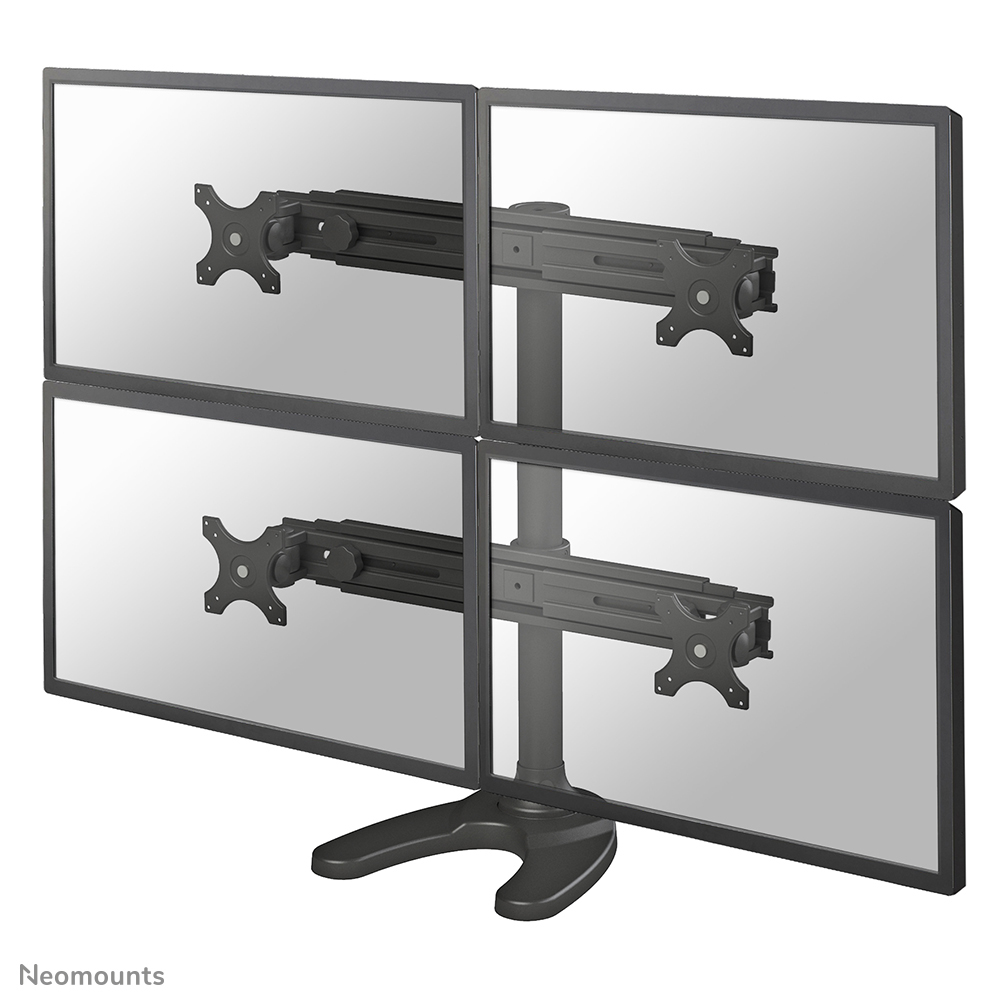 Neomounts FPMA-D700DD4 Support à poser pour 4 écrans 19-30" - 0-8 kg/écran - noir
