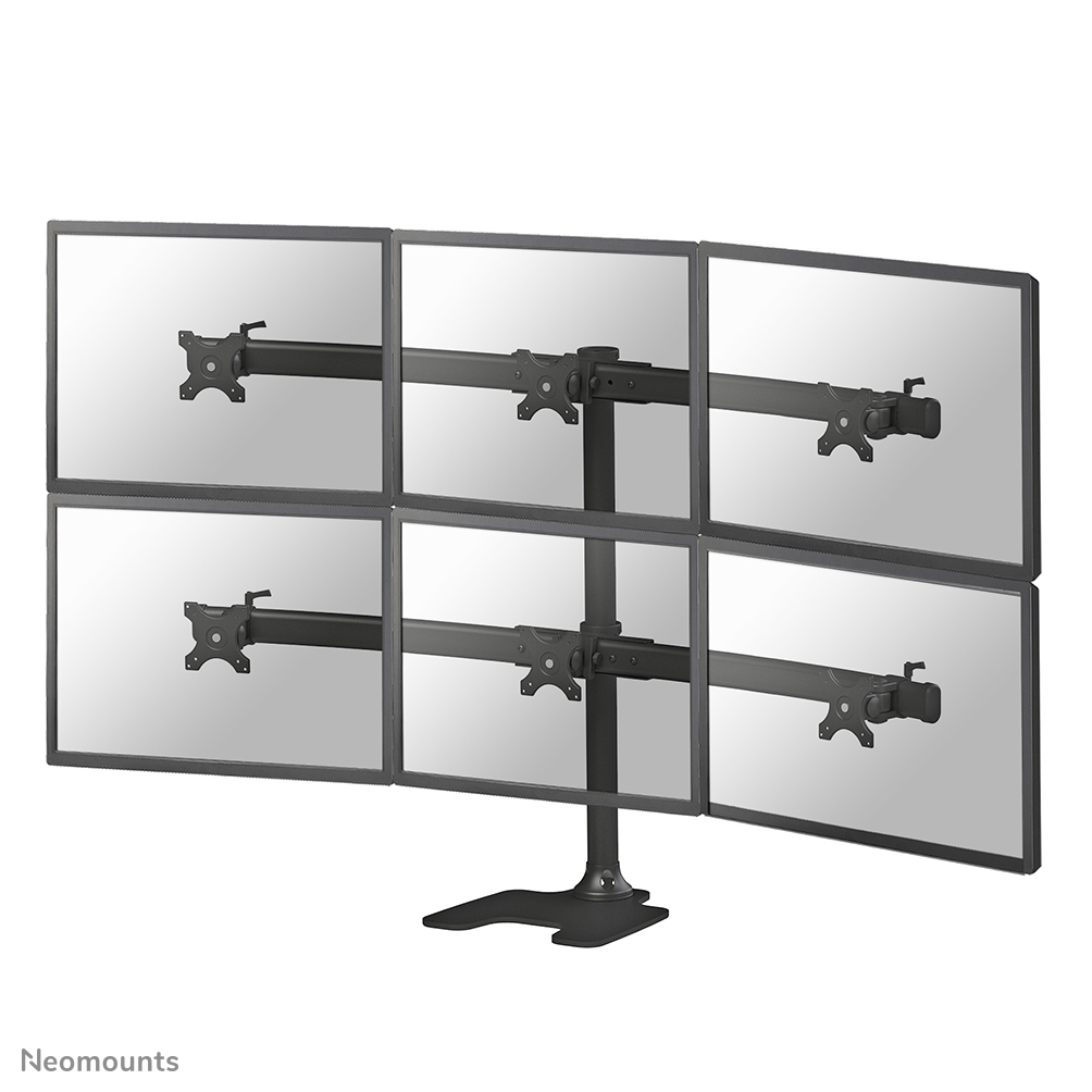 Neomounts FPMA-D700DD6 Support à poser pour 6 écrans 10-27" - 0-8 kg/écran - noir