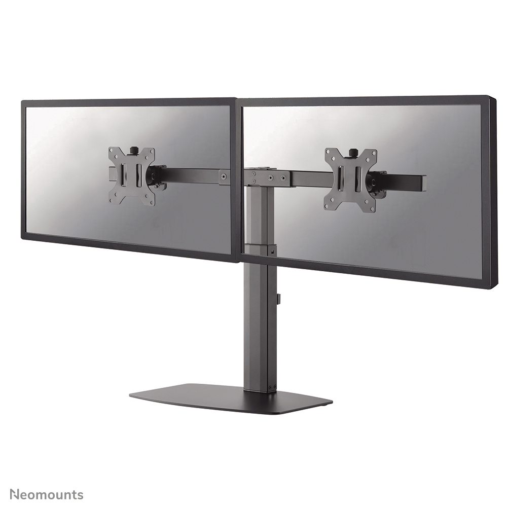 Neomounts FPMA-D865DBLACK Support à poser pour écran double 10-27" - 0-6 kg/écran - ressort à gaz - noir
