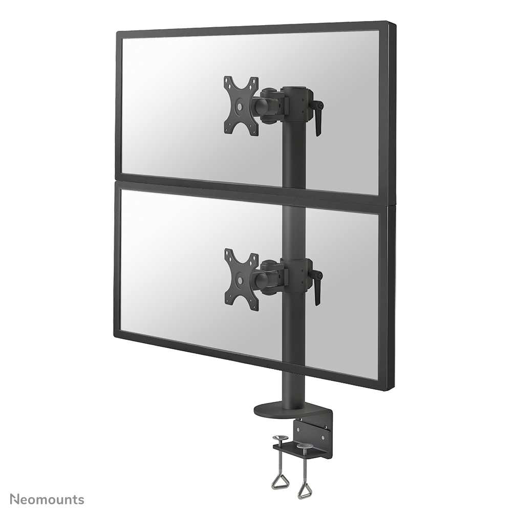 Neomounts FPMA-D960DVBLACKPLUS Support à fixer pour écran double 17-49" - 0-15 kg/écran (incurvé 13 kg/écran) - installation verticale - noir
