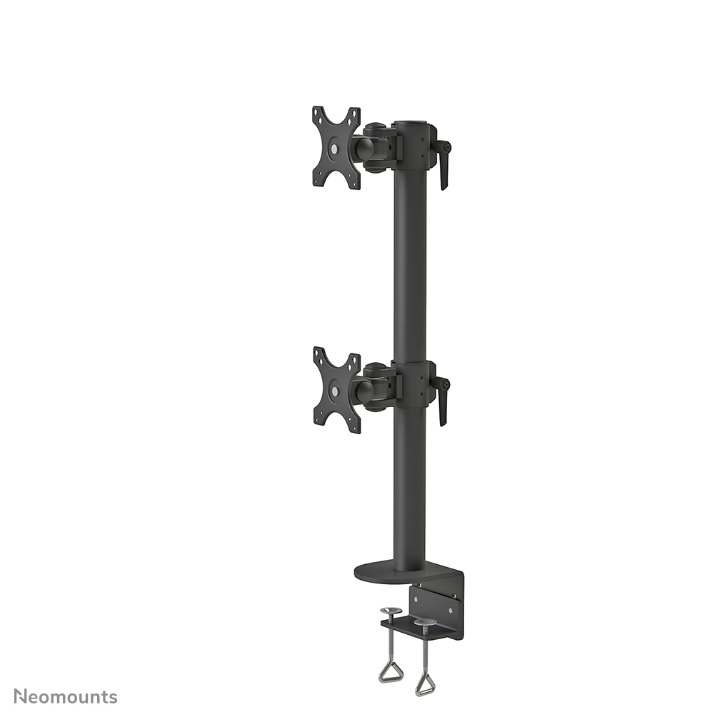 Neomounts FPMA-D960DVBLACKPLUS Support à fixer pour écran double 17-49" - 0-15 kg/écran (incurvé 13 kg/écran) - installation verticale - noir