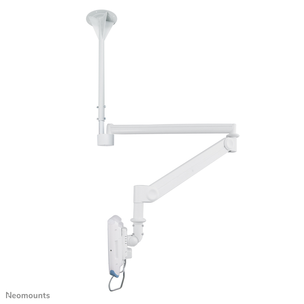 Neomounts FPMA-HAC100 Support plafond écran médical 10-24" - h0-170 cm - 1-6 kg - VESA 75x75-100x100 - ressort à gaz - blanc