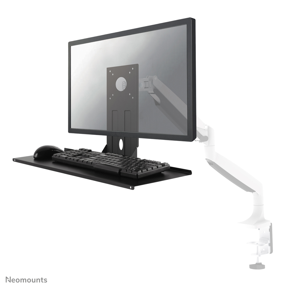 Neomounts KEYB-V200BLACK Support de clavier/souris Installation VESA pour les écrans jusqu'à 32" - max 2 kg - VESA 75x75-100x100 - l65 cm - noir
