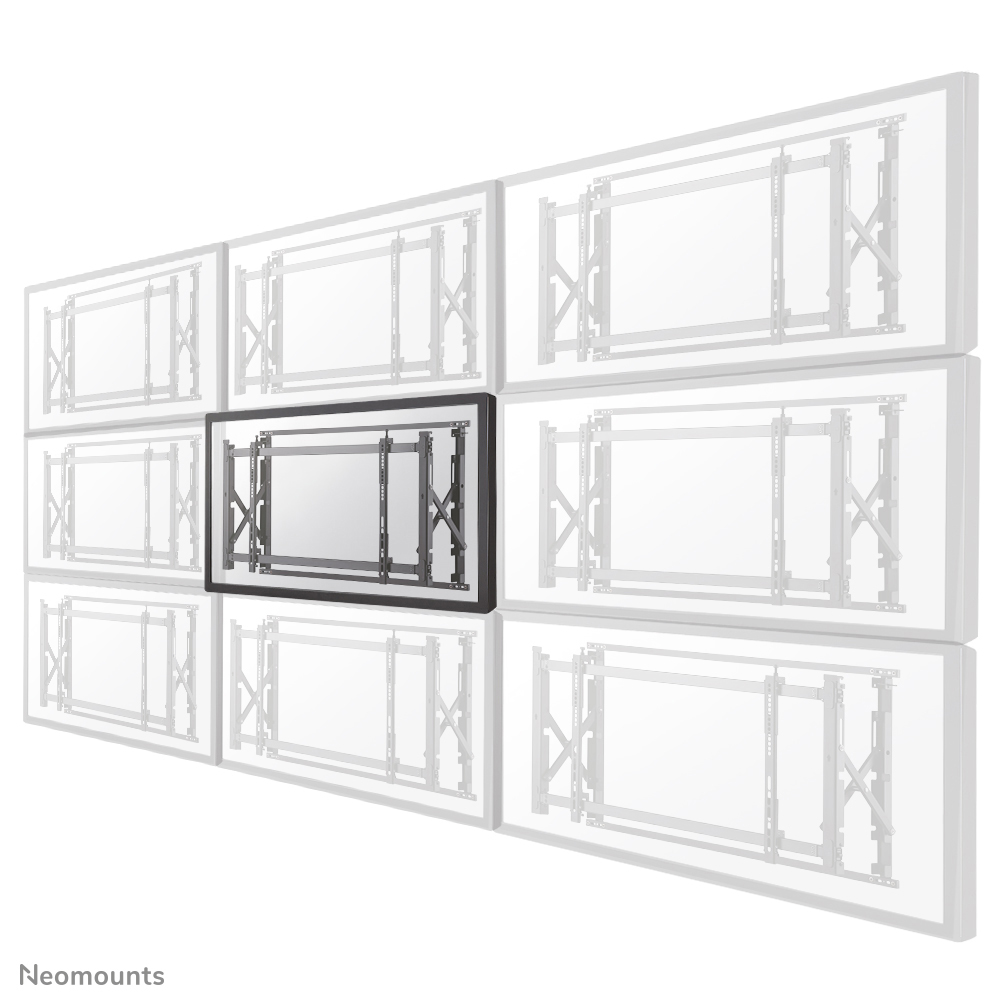 Le support mural Neomounts by Newstar, modèle LED-VW1750BLACK est un support mural fixe pour écrans plats jusqu'à 55" (140 cm).