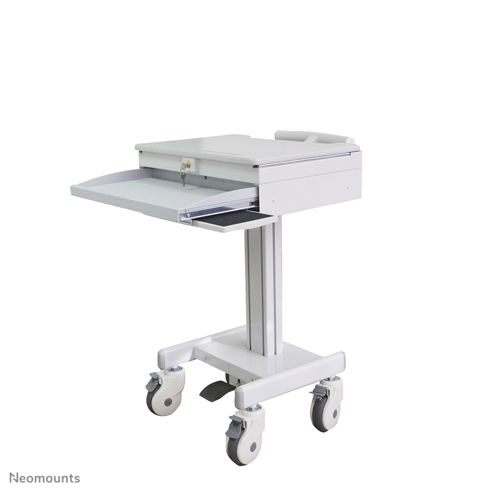 Neomounts MED-M100 Station de travail mobile médicale 10-17" - max 5 kg - ressort à gaz - verrouillable (cadenas inclus) - gris