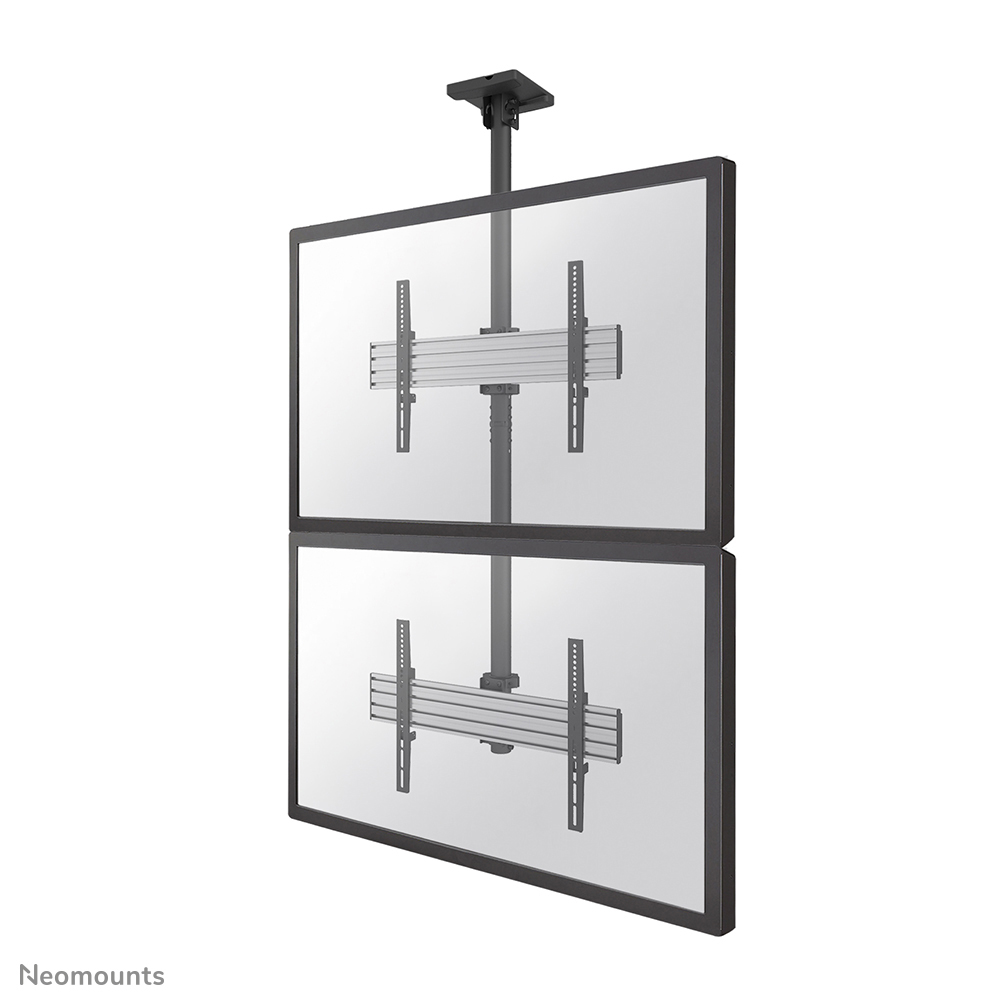 Neomounts NMPRO-C12 Support pour mur d'images plafond 2 écrans - 32-65" - max 30 kg/écran - VESA 100x100-600x400 - h 325 cm - installation verticale - noir