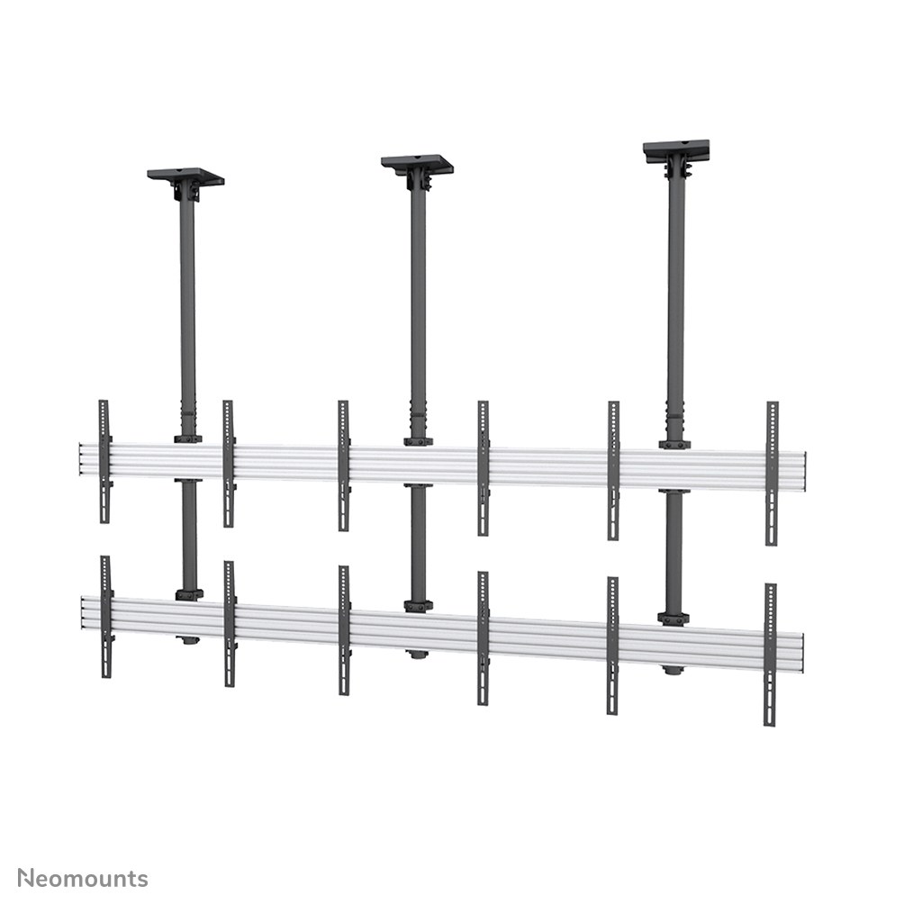 Neomounts NMPRO-C32 Support pour mur d'images plafond 6 écrans - 32-55" - max 30 kg/écran - VESA 100x100-600x400 - h 325 cm - noir