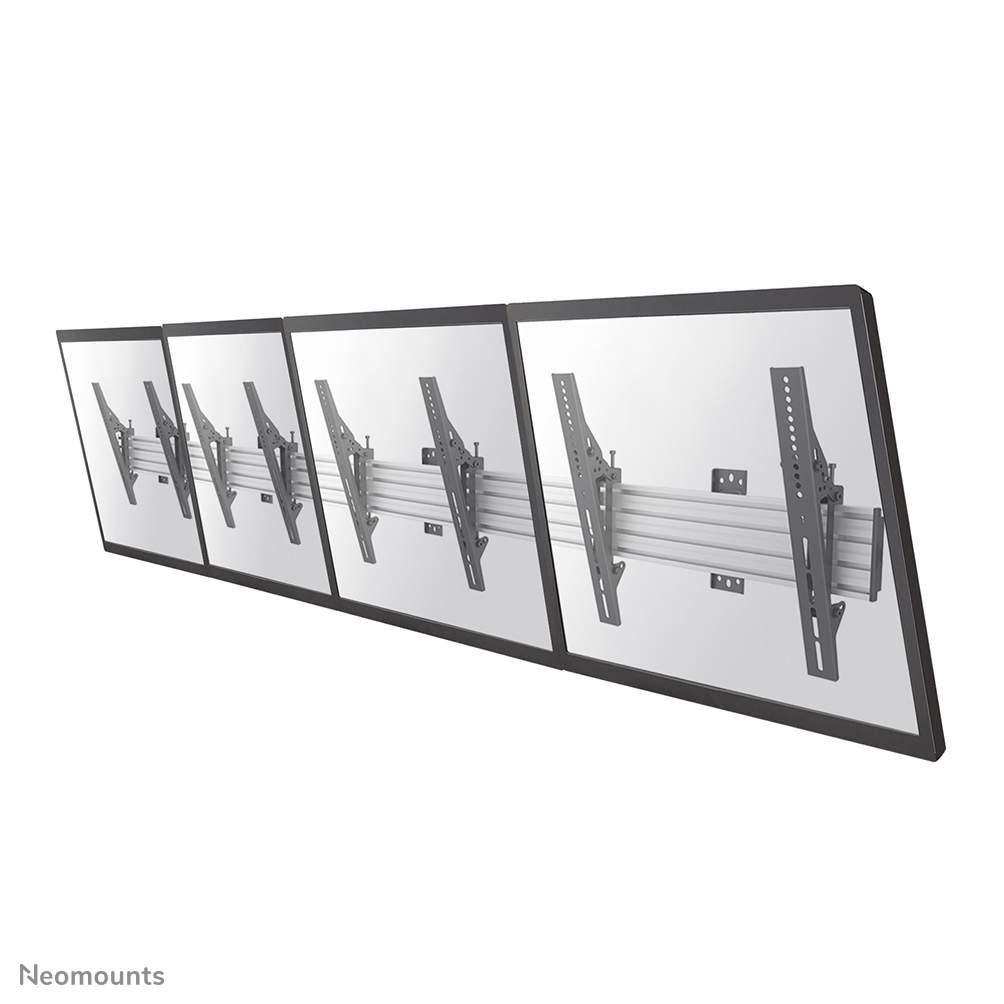 Neomounts NMPRO-WMB4 Support mural pour Menu board 4 écrans - 32-55" - max 30 kg/écran - VESA 100x100-600x400 - inclinable - noir