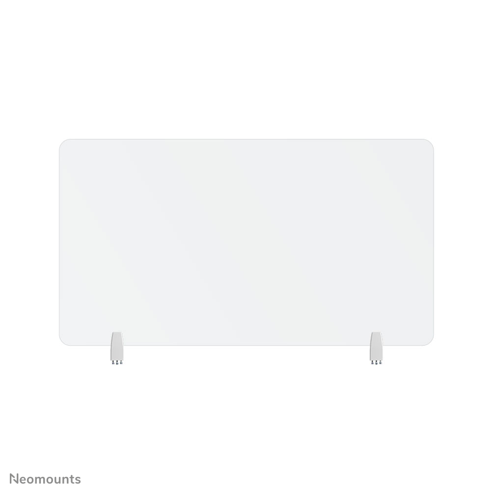 Neomounts NS-GLSPROTECT120 Écran de sécurité en verre trempé - l120 cm - 100% recyclable - pinces de bureau incluses - transparent