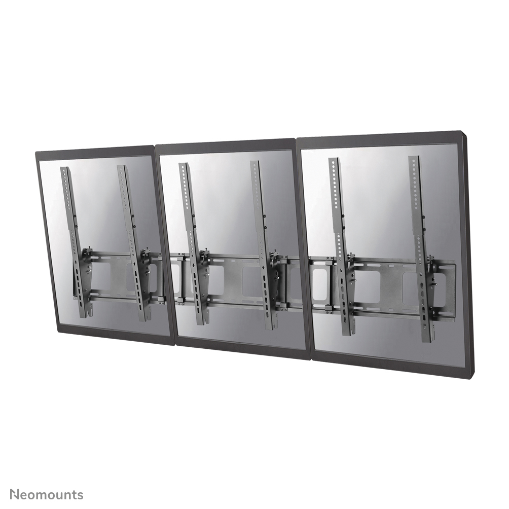 Neomounts NS-WMB300PBLACK Support mural pour Menu board 3 écrans 40-52" - max 50 kg/écran - VESA 200x200-400x600 - p7,8 cm - inclinable - portrait - noir
