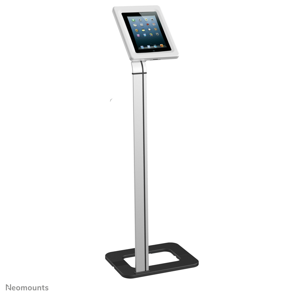 Le support Neomounts TABLET-S100SILVER, pour la plupart des tablettes 9.7"- 10.1", permet le montage de tablettes sur le sol.