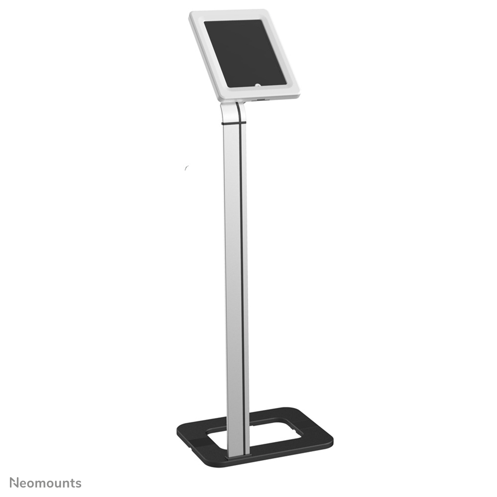 Le support Neomounts TABLET-S100SILVER, pour la plupart des tablettes 9.7"- 10.1", permet le montage de tablettes sur le sol.