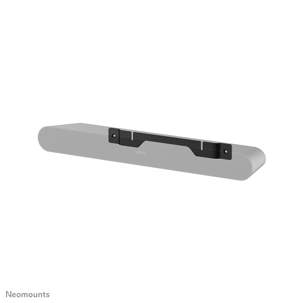 Neomounts WL30-724BL1 Support mural pour Sonos Ray - Installation facile - Niveau à bulle inclus - Extra plat (14 mm) - Patins antidérapants - noir