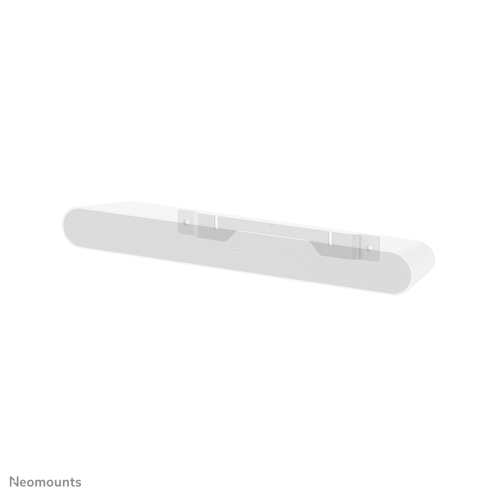 Neomounts WL30-724WH1 Support mural pour Sonos Ray - Installation facile - Niveau à bulle inclus - Extra plat (14 mm) - Patins antidérapants - blanc
