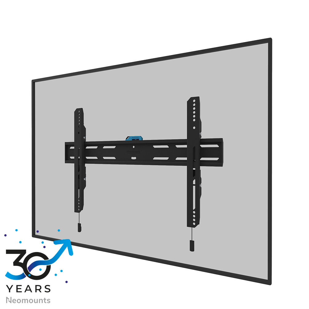 Neomounts LEVEL-850 WL30S-850BL16 Support mural fixe pour écran 42-86" - max 60 kg - VESA 100x100-600x400 - p3,3 cm - ajustement du niveau - verrouillable (avec vis de sécurité, sans cadenas) - installation rapide - gabarit de fixation inclus