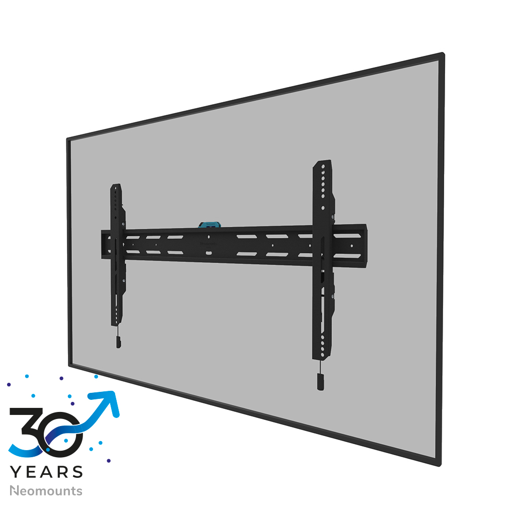 Neomounts LEVEL-850 WL30S-850BL18 Support mural fixe pour écran 43-86" - max 60 kg - VESA 100x100-800x400 - p3,3 cm - ajustement du niveau - verrouillable (avec vis de sécurité, sans cadenas) - installation rapide - gabarit de fixation inclus