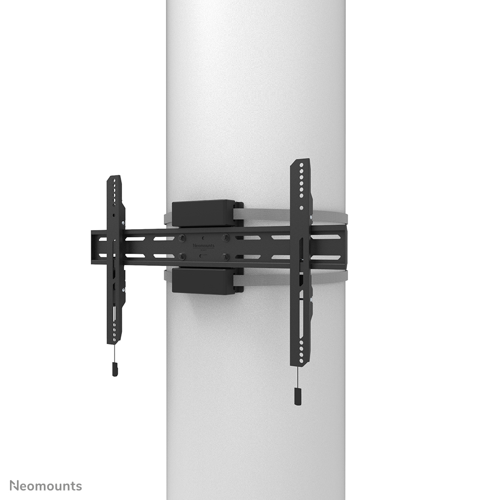 Neomounts WL30S-910BL16 Support de pilier fixe pour écran 40-75" - max 50 kg - VESA 200x100-600x400 - adapté pour Ø 25-100 cm - p6,7 cm - ajustement du niveau - verrouillable (vis de sécurité incluse, cadenas non inclus) - noir