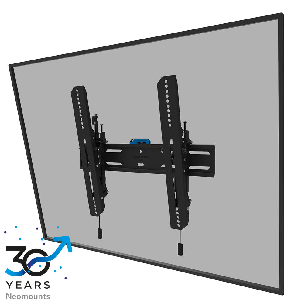 Neomounts LEVEL-850 WL35S-850BL14 Support mural inclinable pour écran 40-75" - max 50 kg - VESA 100x100-400x400 - p3,5 cm - ajustement du niveau - verrouillable (avec vis de sécurité, sans cadenas) - installation rapide - gabarit de fixation inclus