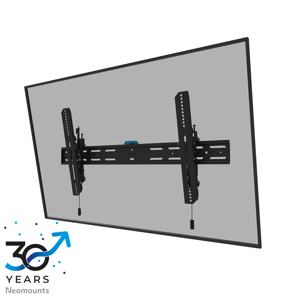 Neomounts LEVEL-850 WL35S-850BL18 Support mural inclinable pour écran 43-86" - max 60 kg - VESA 100x100-800x400 - p3,5 cm - ajustement du niveau - verrouillable (avec vis de sécurité, sans cadenas) - installation rapide - gabarit de fixation inclus