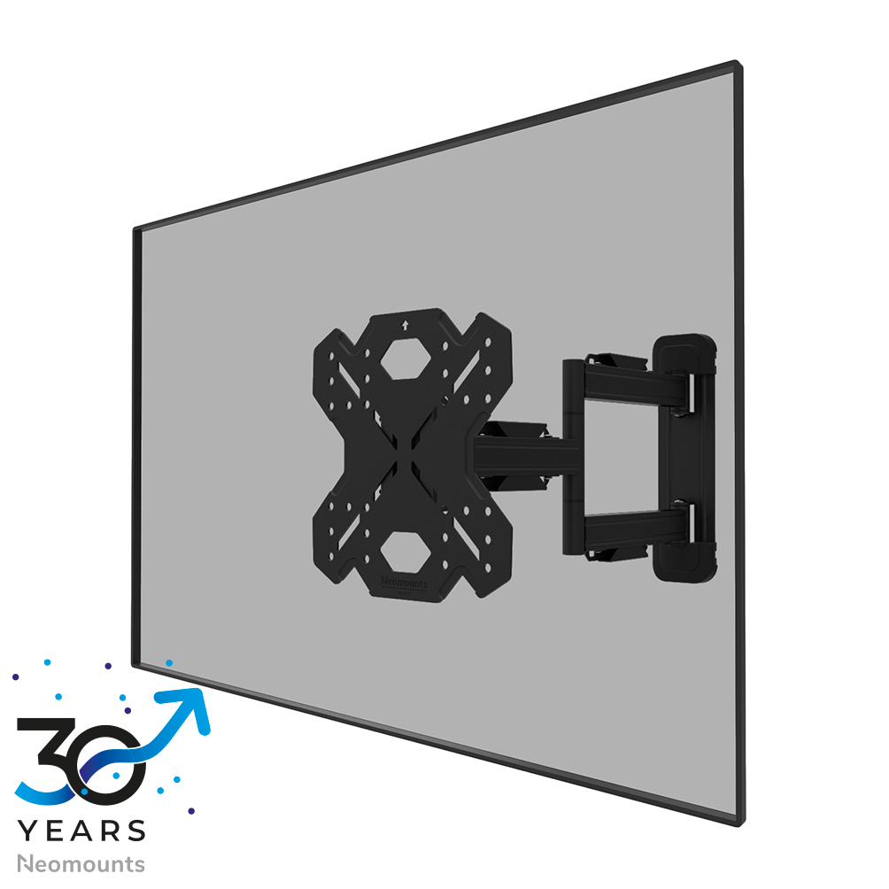 Neomounts LEVEL-850 WL40S-850BL12 Support mural pour écran 32-55" - à orientable - max 40 kg - VESA 100x100-200x200 - p4,7-55,5 cm - ajustement du niveau - Modèle à installation rapide - gabarit de fixation inclus - noir