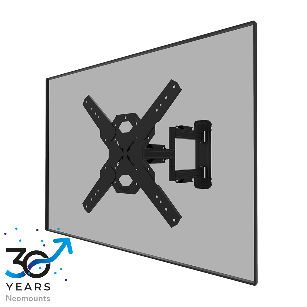 Neomounts LEVEL-850 WL40S-850BL14 Support mural pour écran 40-65" - à orientable - max 40 kg - VESA 100x100-400x400 - p4,7-55,5 cm - ajustement du niveau - Modèle à installation rapide - gabarit de fixation inclus - noir