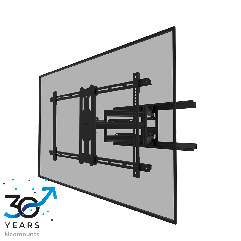 Neomounts LEVEL-850 WL40S-850BL18 Support mural pour écran 43-86" - à orientable- max 60 kg - VESA 200x100-800x400 - p5-61 cm - ajustement du niveau - Modèle à installation rapide - gabarit de fixation inclus - noir